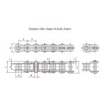 Rantai rol presisi dengan jarak antar mata rantai pendek