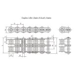 Rantai rol presisi dengan jarak antar mata rantai pendek