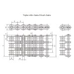 Rantai rol presisi dengan jarak antar mata rantai pendek