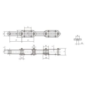 Rantai konveyor untuk lift