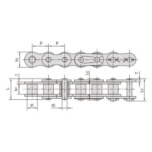Rantai rol berlapis Dacromet