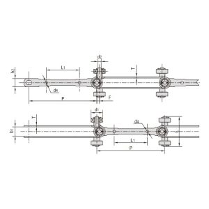 Rantai konveyor berengsel ganda