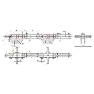 Rantai konveyor berengsel ganda