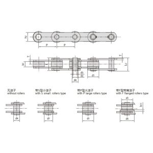 Rantai konveyor berlubang berukuran metrik seri MC
