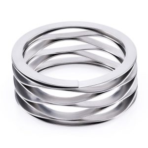 Pegas gelombang berputar ganda dengan ujung pelat penyesuaian