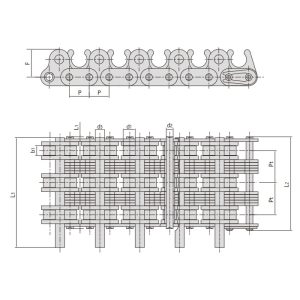 Rantai rol untuk mesin tekstil