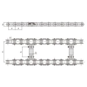 Mesin konstruksi jalan rantai konveyor