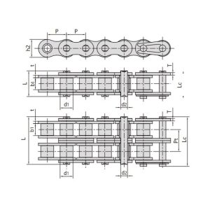 Rantai rol berlangkah pendek dengan pelumasan sendiri