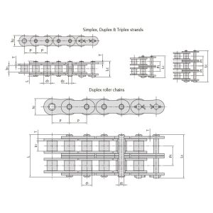 Rantai rol berdaya tinggi dengan jarak antar rol pendek
