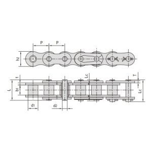 Rantai berlapis nikel dengan jarak antar mata rantai pendek dan tahan korosi