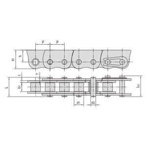 Rantai baja tahan karat anti-melengkung untuk mendorong jendela