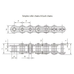 Rantai rol seri tugas berat