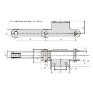 Konveyor rantai stacker reclaimer dengan aksesori