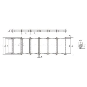 Konstruksi las plat melengkung berantai