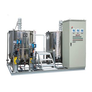 Perangkat pra-pengolahan air mentah dan penambahan kimia pada air sirkulasi