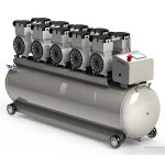 Kompresor udara listrik tanpa oli untuk keperluan dental