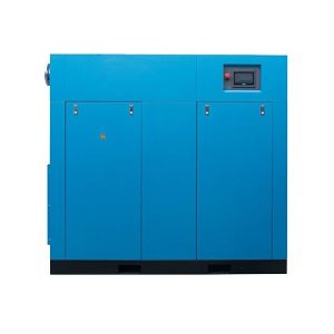 Kompresor udara sekrup dua tahap dengan motor magnet permanen dan VFD