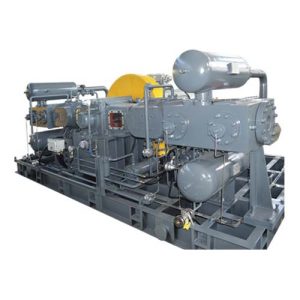 Kompresor piston yang dipasang pada skid