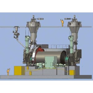 Ball mill dengan dua inlet dan dua outlet
