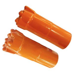 Bit tombol retrac berulir T60 dengan pusat cekung